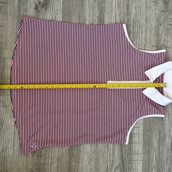 Jofit Women's Striped Sleeveless Polo Style Top Sz XL - Picture 5 of 8
